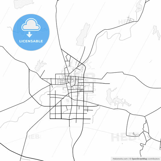 Vector PDF map of Zaoyang, China