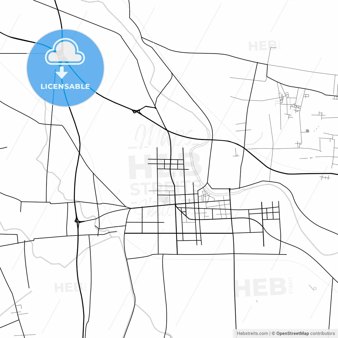 Vector PDF map of Xiangcheng, China