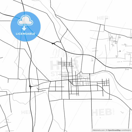 Vector PDF map of Xiangcheng, China