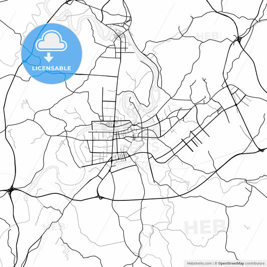 Vector PDF map of Shaoyang, China