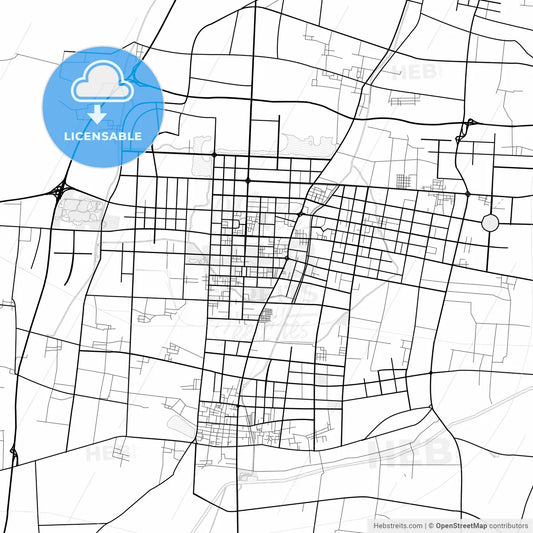 Vector PDF map of Puyang, China