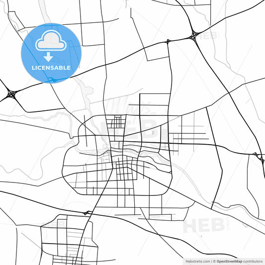 Vector PDF map of Zhoukou, China