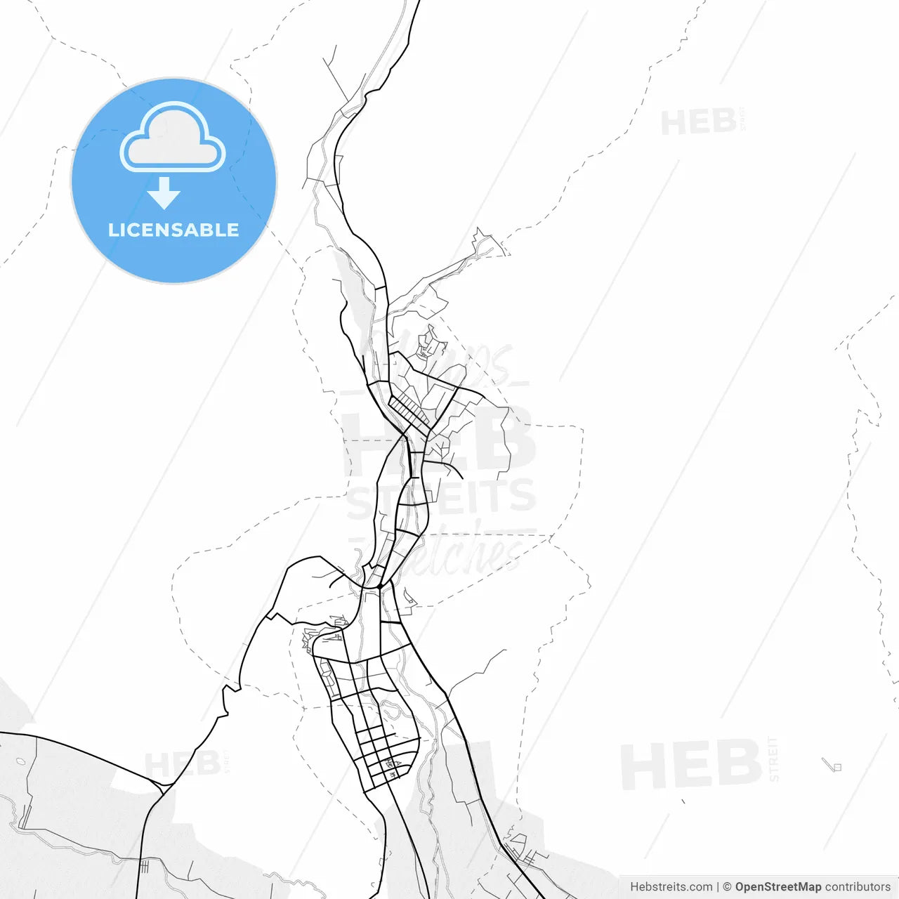 Vector PDF map of Altay, China