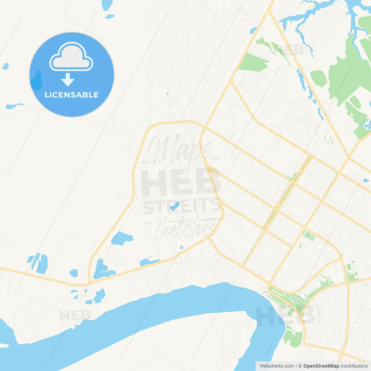 Nefteyugansk, Russia Vector Map - Classic Colors