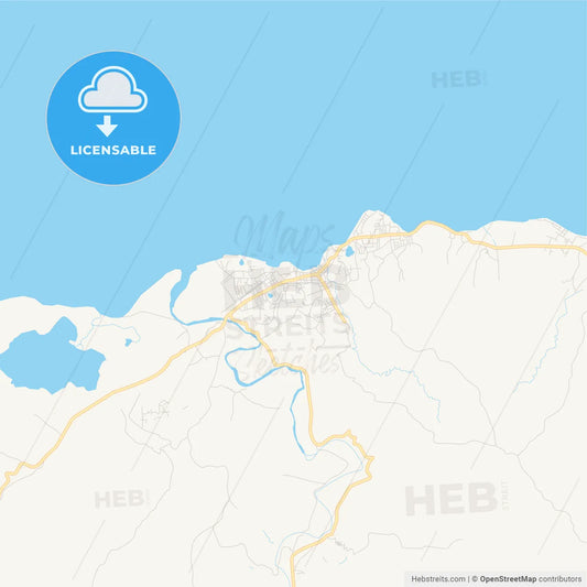 Empty vector map of Port-de-Paix, Nord-Ouest, Haiti