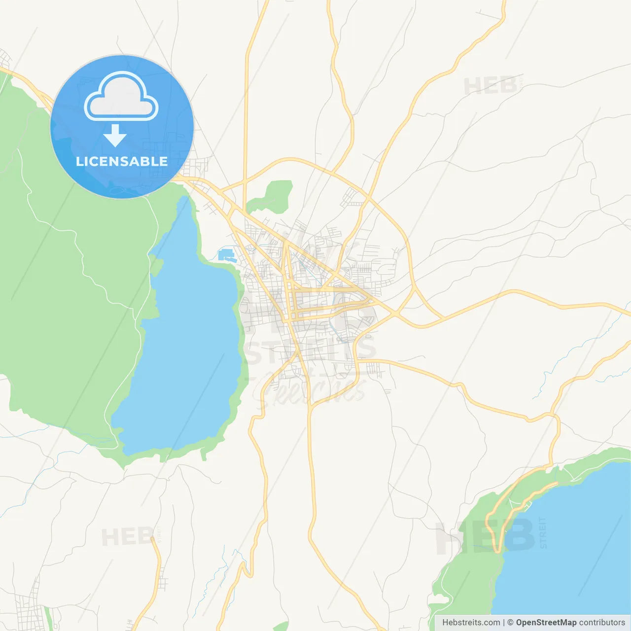 Empty vector map of Masaya, Masaya, Nicaragua