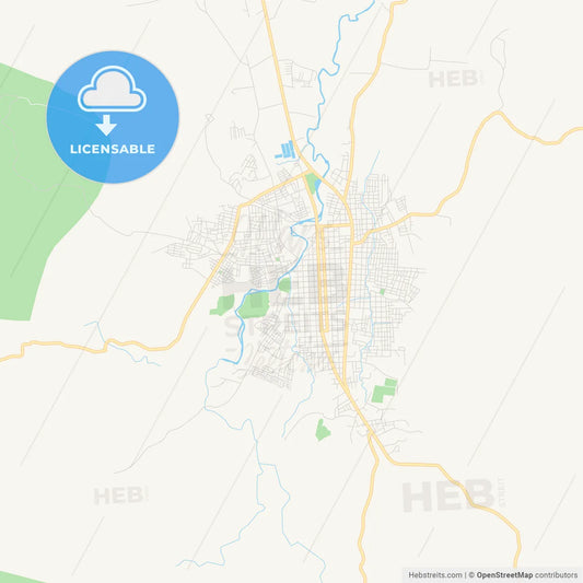 Empty vector map of Esteli, Esteli, Nicaragua