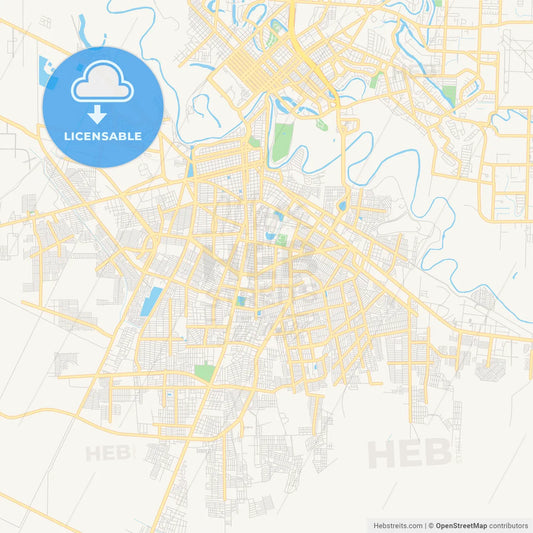 Empty vector map of Matamoros, Tamaulipas, Mexico