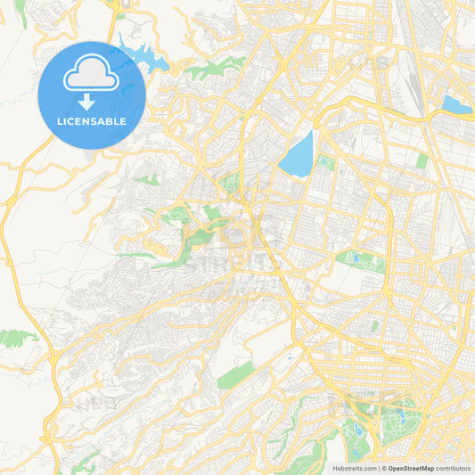 Empty vector map of Naucalpan, Mexico