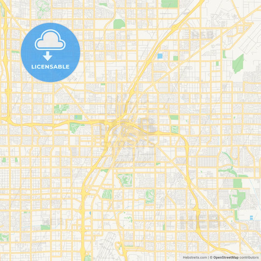 Empty vector map of Las Vegas, Nevada, USA
