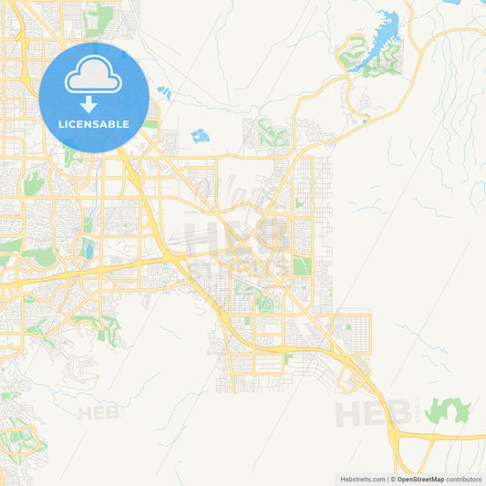 Empty vector map of Henderson, Nevada, USA