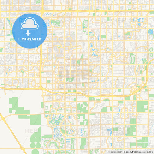 Empty vector map of Chandler, Arizona, USA