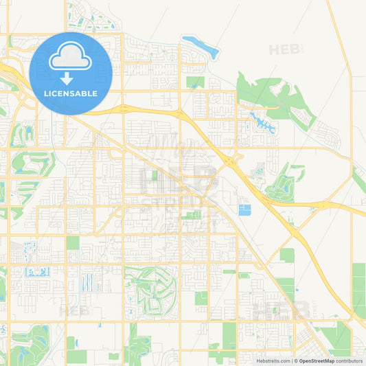 Empty vector map of Indio, California, USA