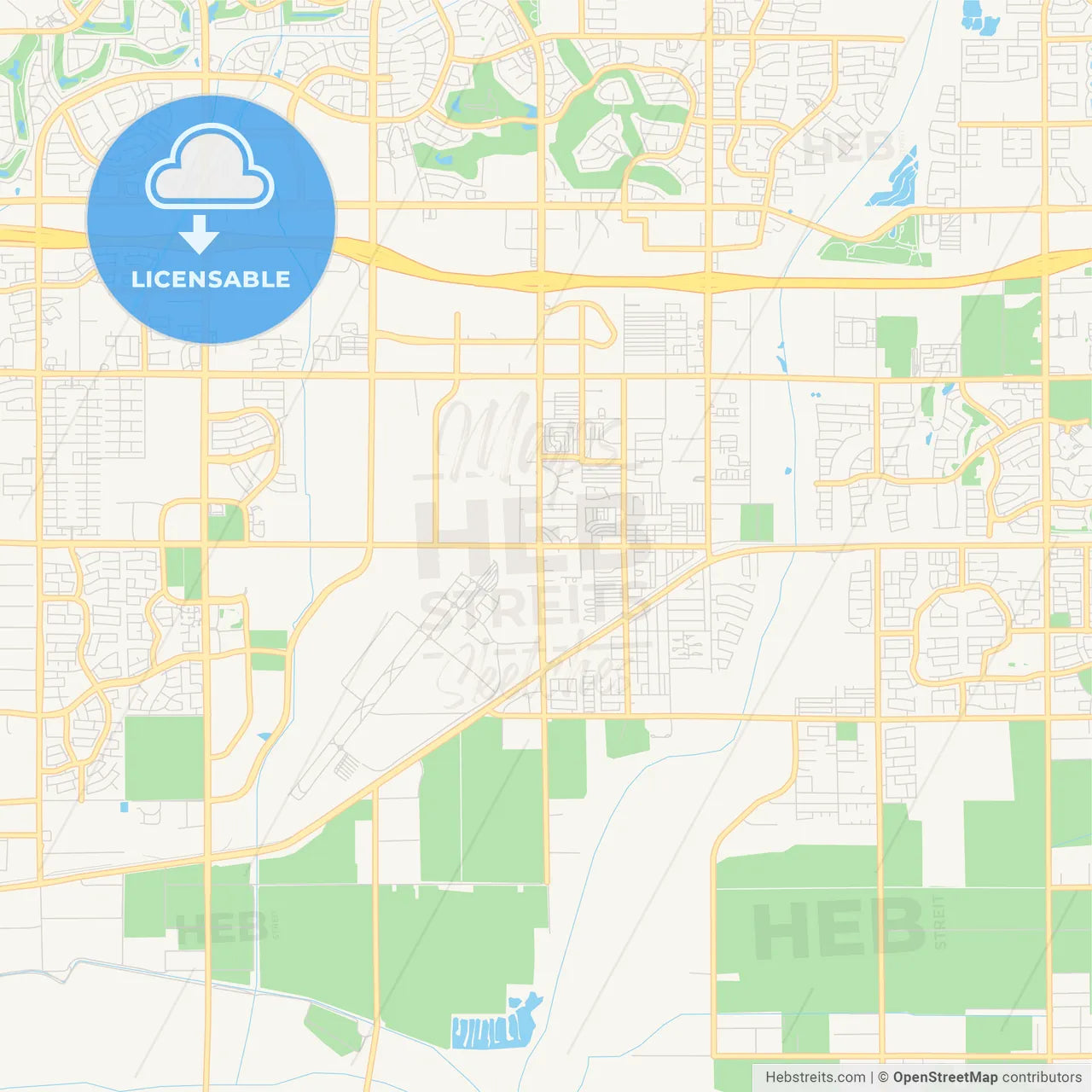 Empty vector map of Goodyear, Arizona, USA
