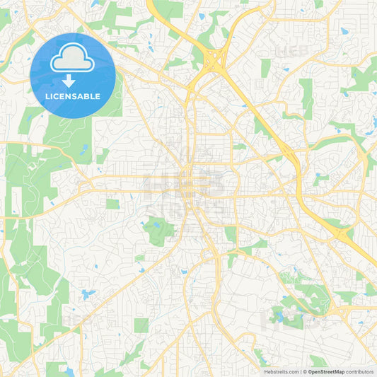 Empty vector map of Marietta, Georgia, USA