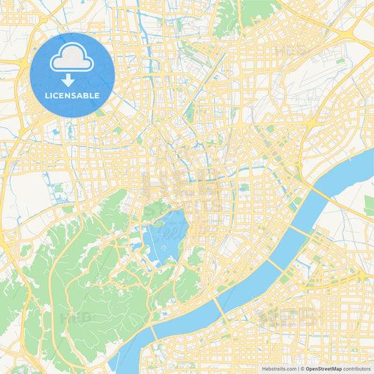 Printable street map of Hangzhou, China