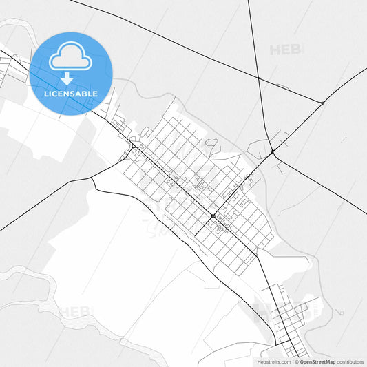 Vector PDF map of Alexandria, Romania