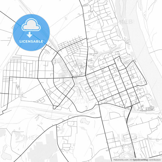 Vector PDF map of Murom, Russia