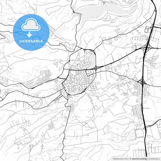 Vector PDF map of Telde, Spain