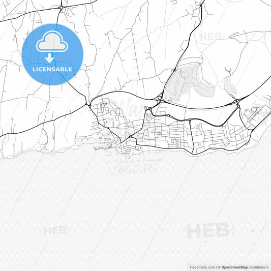 Vector PDF map of Puerto del Carmen, Spain