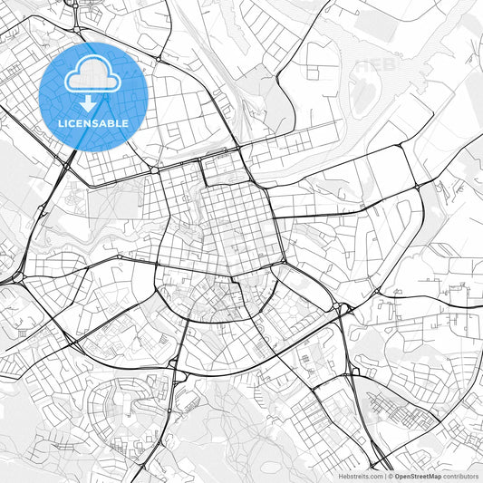 Vector PDF map of Norrköping, Sweden