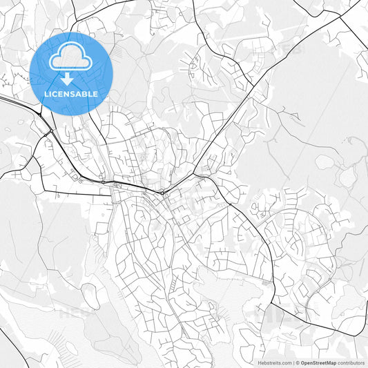 Vector PDF map of Åkersberga, Sweden