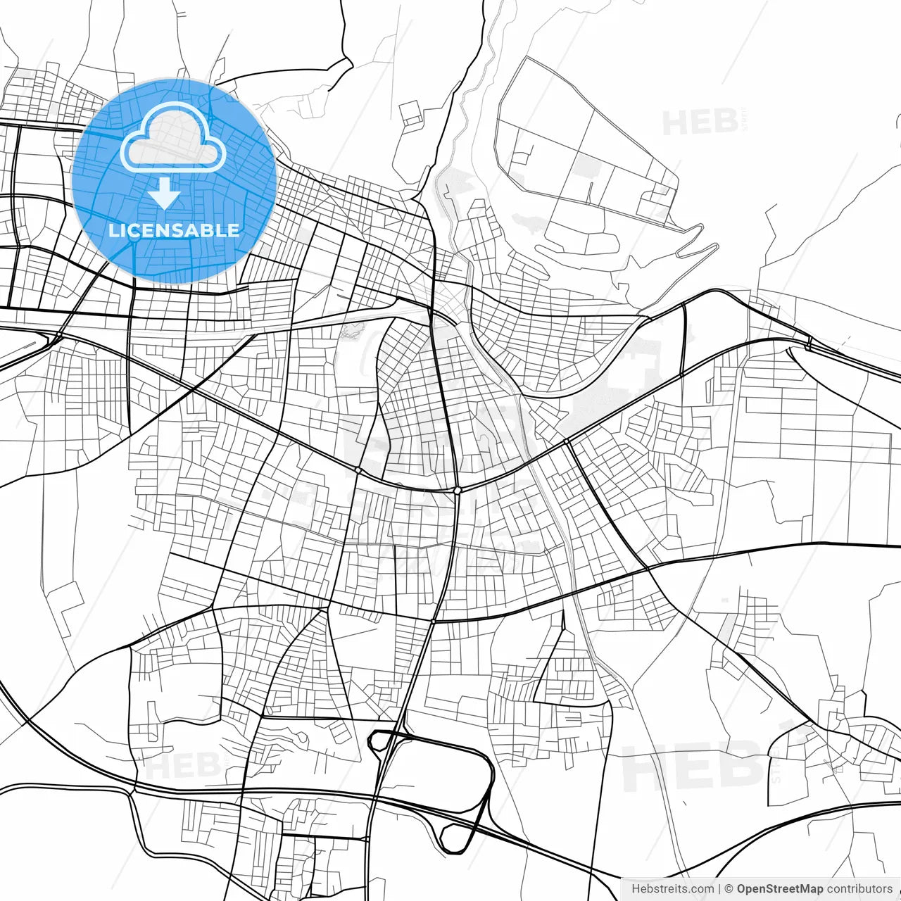 Vector PDF map of Aydın, Turkey