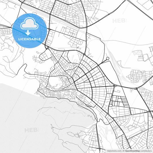 Vector PDF map of Afyon, Turkey
