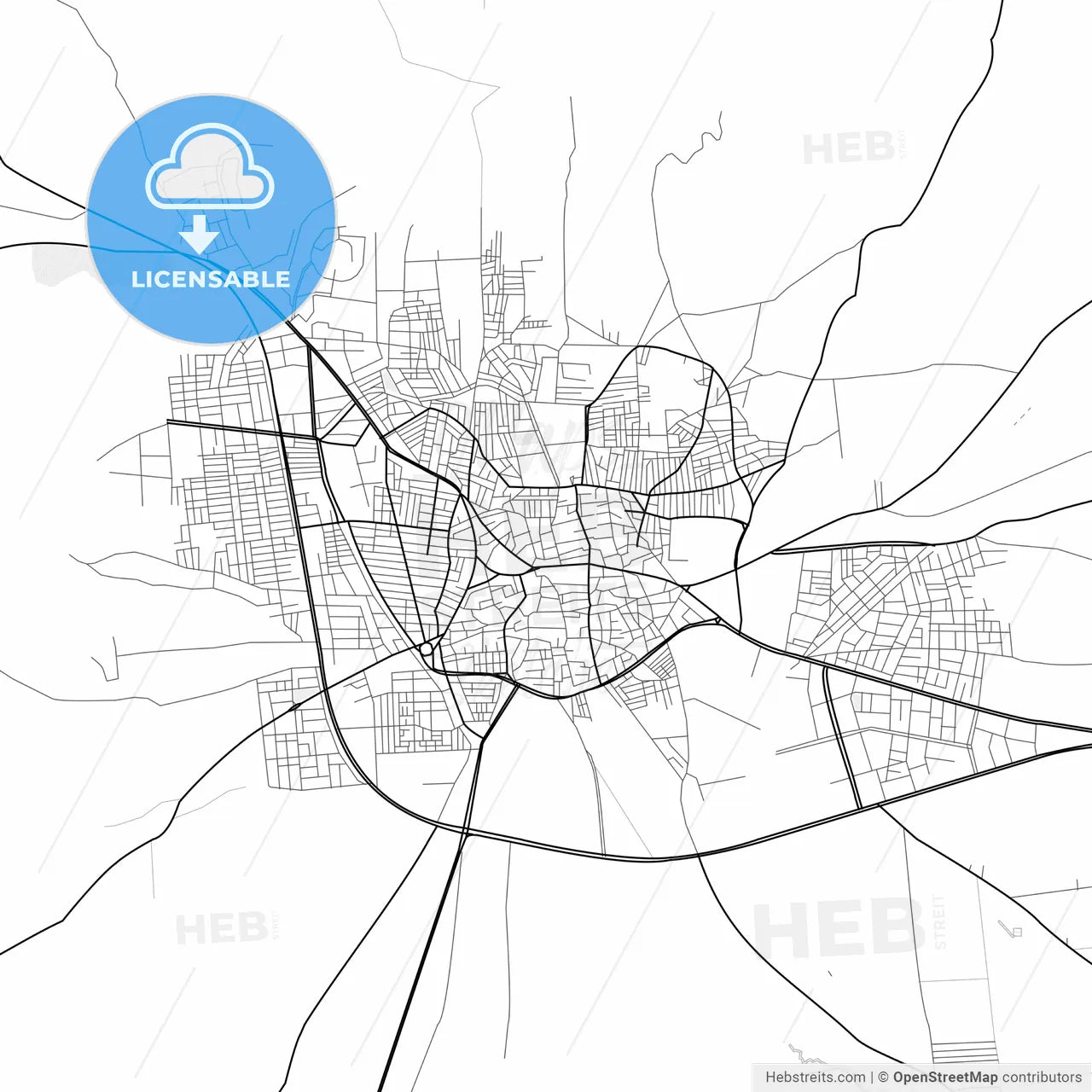 Vector PDF map of Kilis, Turkey