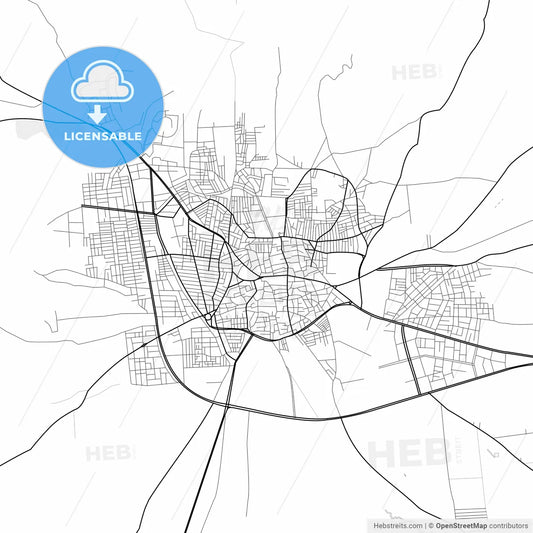 Vector PDF map of Kilis, Turkey