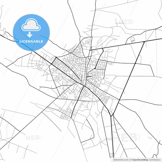 Vector PDF map of Iğdır, Turkey