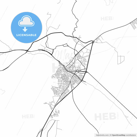 Vector PDF map of Söke, Turkey