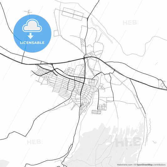 Vector PDF map of Erbaa, Turkey
