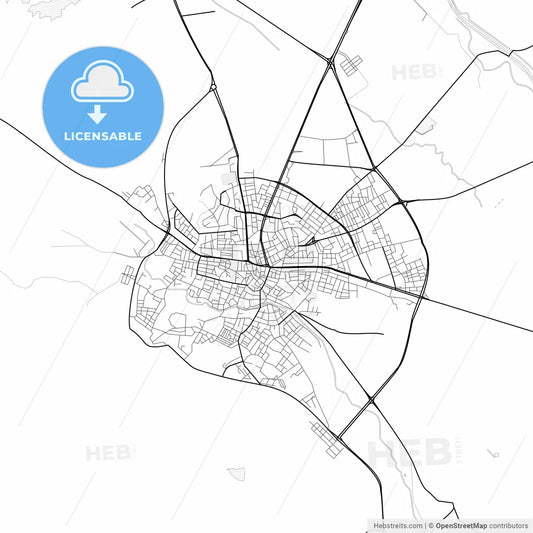 Vector PDF map of Seydişehir, Turkey