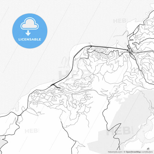 Vector PDF map of Kozlu, Turkey