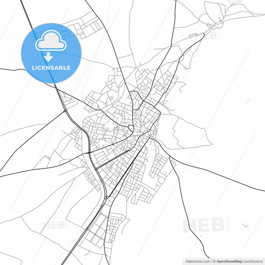 Vector PDF map of Sandıklı, Turkey