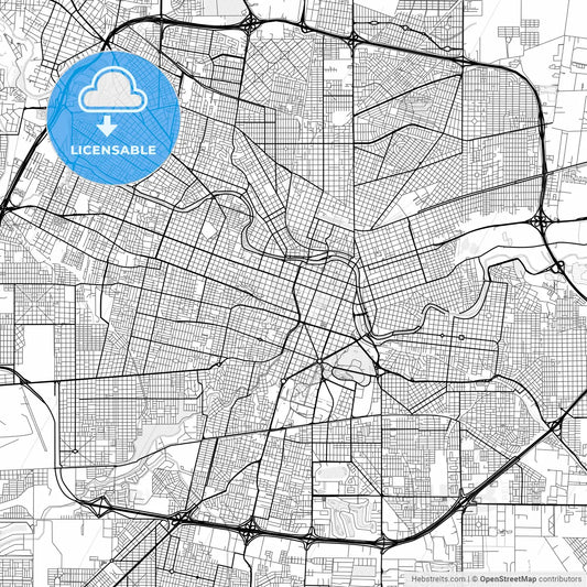 Vector PDF map of Cordoba, Argentina