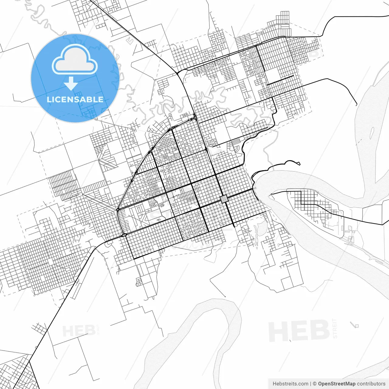 Vector PDF map of Formosa, Argentina