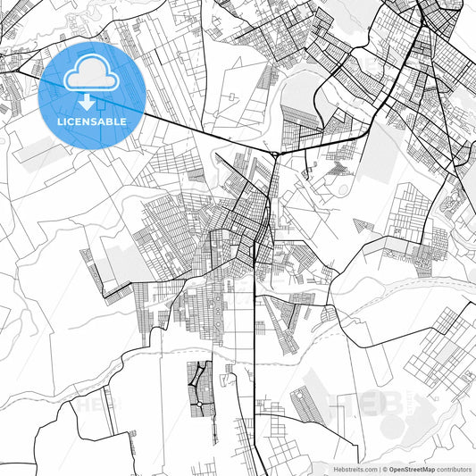 Vector PDF map of Parnamirim, Brazil