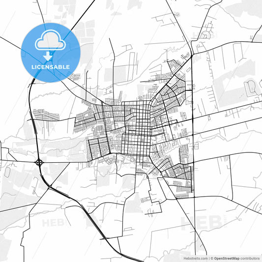 Vector PDF map of Los Angeles, Chile