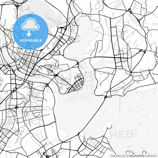 Vector PDF map of Quanzhou, China