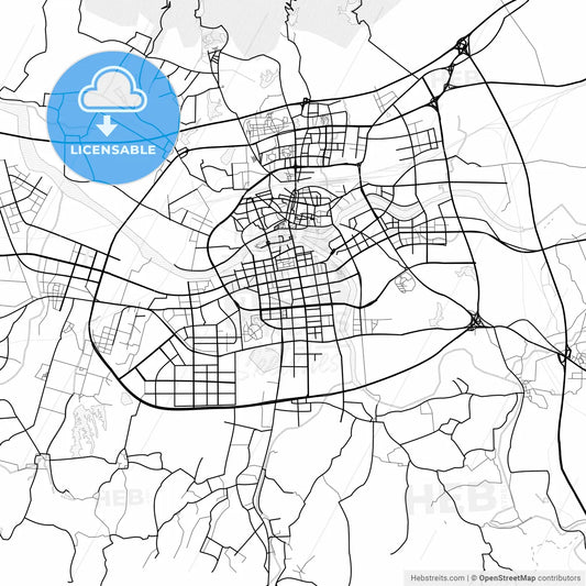 Vector PDF map of Jinhua, China