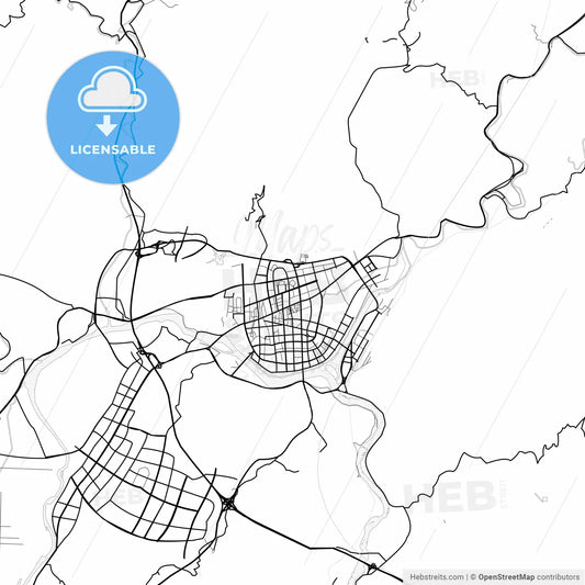 Vector PDF map of Lishui, China