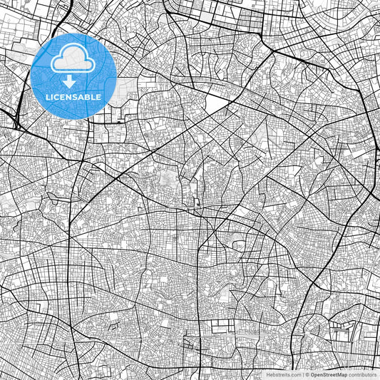 Vector PDF map of Nerima, Japan