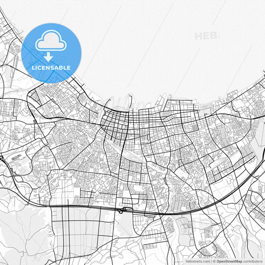 Vector PDF map of Aomori, Japan