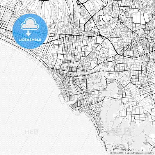 Vector PDF map of Numazu, Japan