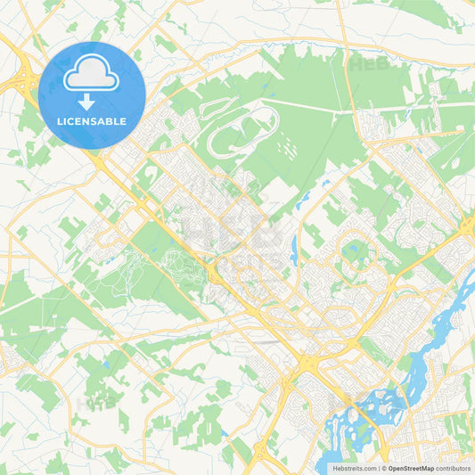 Empty vector map of Blainville, Quebec, Canada