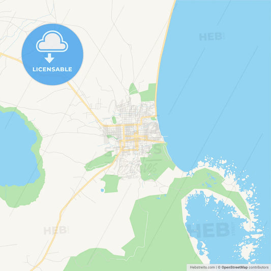 Empty vector map of Granada, Granada, Nicaragua