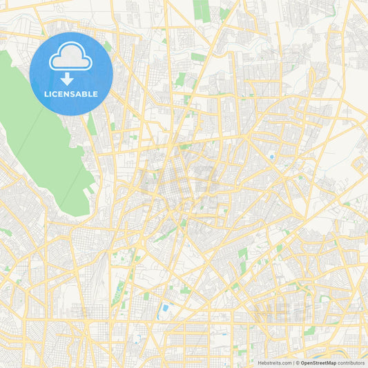 Empty vector map of San Nicolás de los Garza, Nuevo León, Mexico