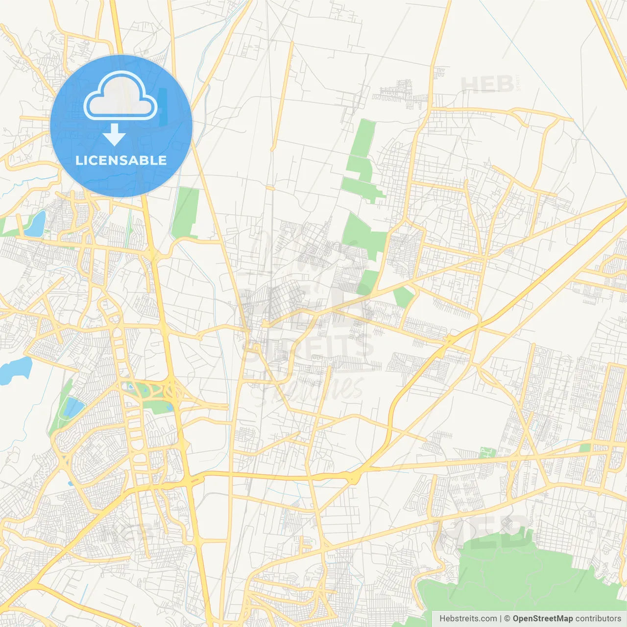 Empty vector map of Cuautitlán, México, Mexico